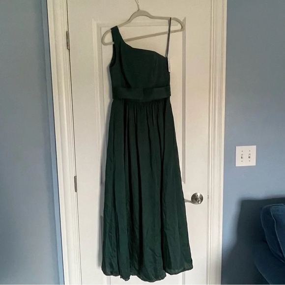 New! Vera Wang One Shoulder Dress With Satin Sash nwt 18783 - Picture 2 of 10